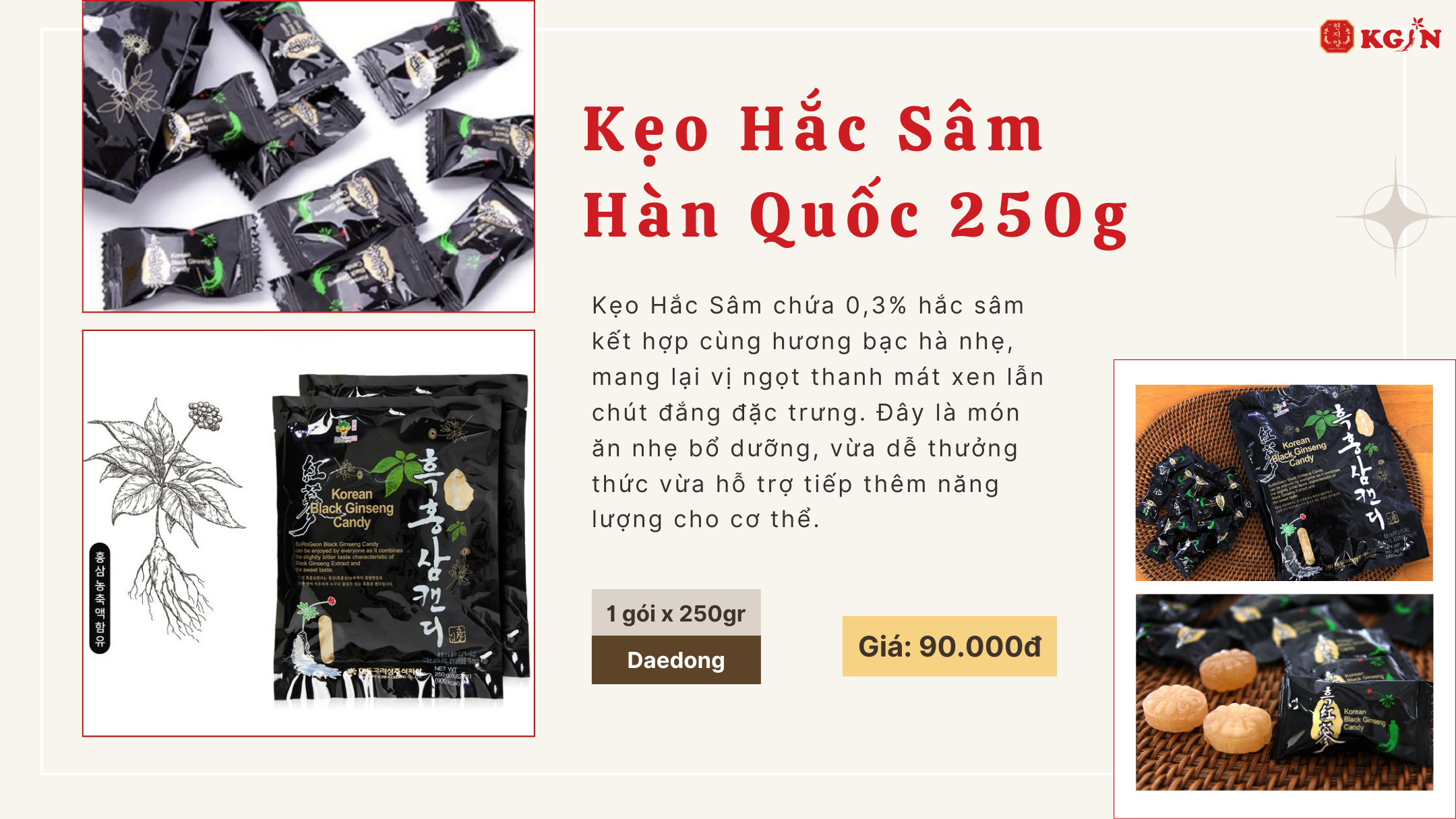 Kẹo sâm đen Hàn Quốc
