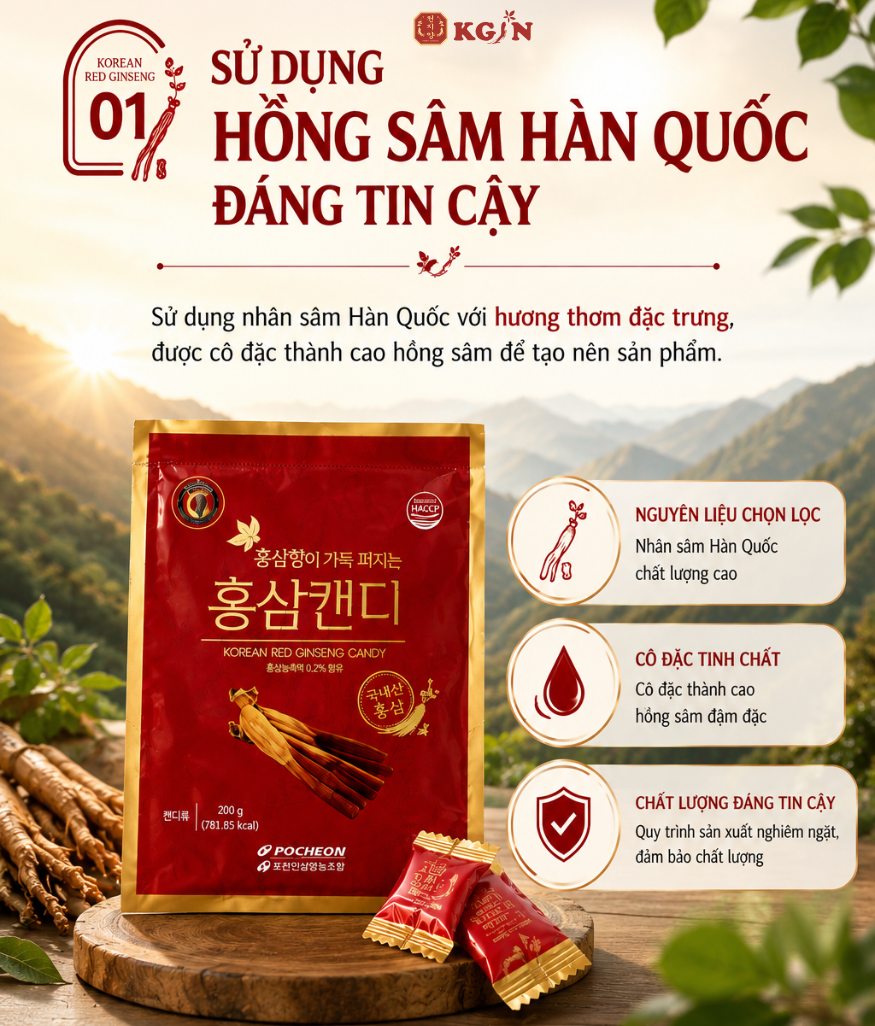Kẹo sâm Hàn Quốc