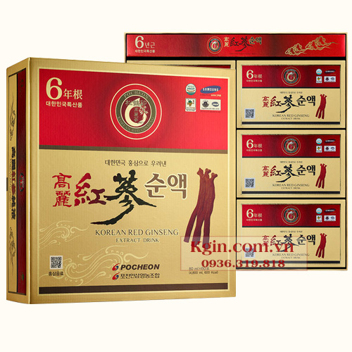 Nước Hồng Sâm Hàn Quốc hộp 30 gói Pocheon