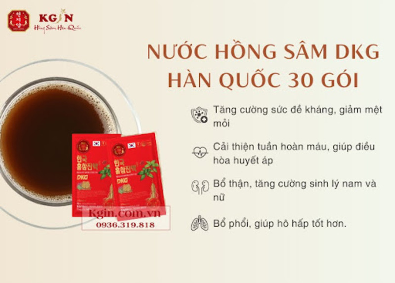 nước ép hồng sâm đông trùng Hàn Quốc