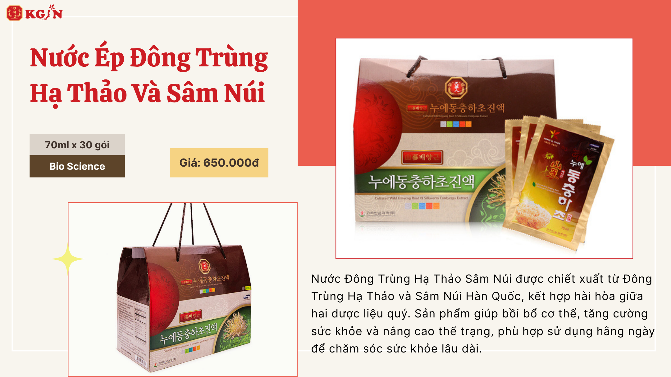 Công dụng nước ép sâm núi đông trùng